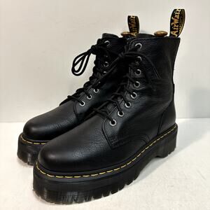 NWOT Dr. Martens Jadon III Pisa Leather Platform Combat Boots Black M 10 W 11